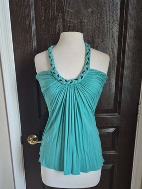 Sky Turquoise Braided Top Nwot